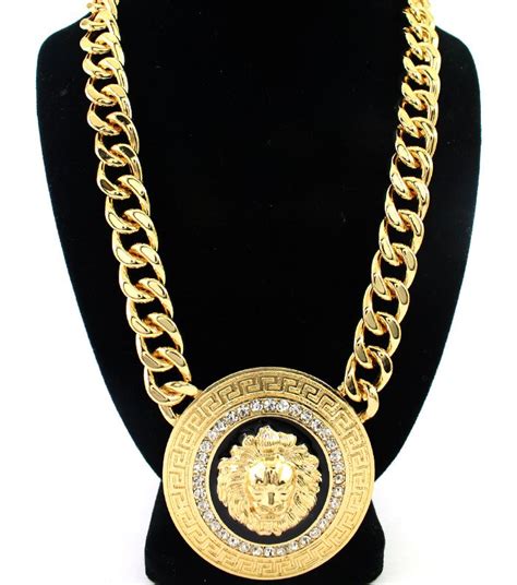 versace jewelry man|authentic versace lion necklace.